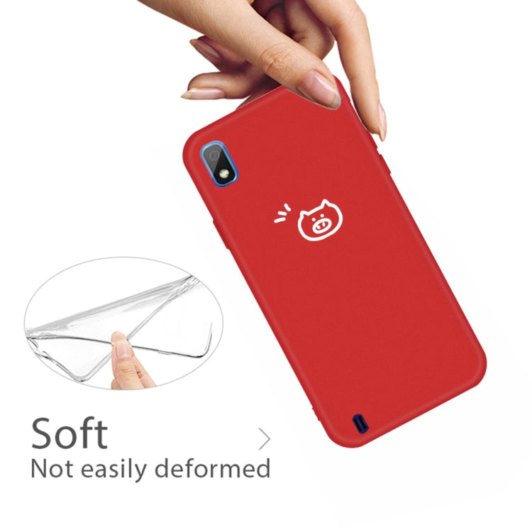 For Galaxy A10 Little Pig Pattern Frosted TPU Protective Case