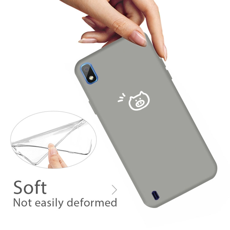For Galaxy A10 Little Pig Pattern Frosted TPU Protective Case