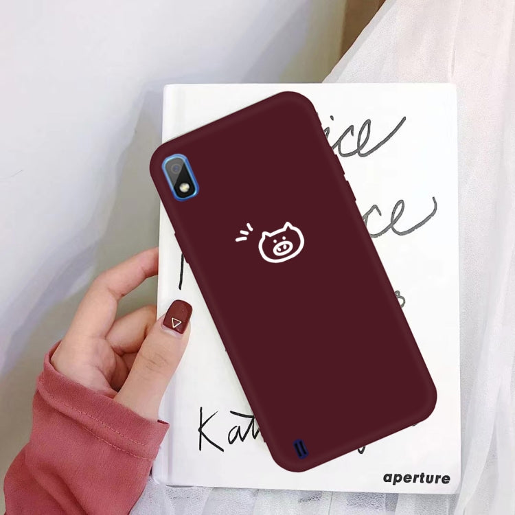 For Galaxy A10 Little Pig Pattern Frosted TPU Protective Case