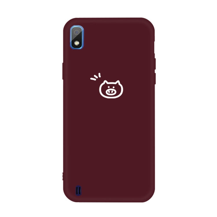 For Galaxy A10 Little Pig Pattern Frosted TPU Protective Case