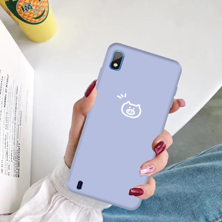 For Galaxy A10 Little Pig Pattern Frosted TPU Protective Case