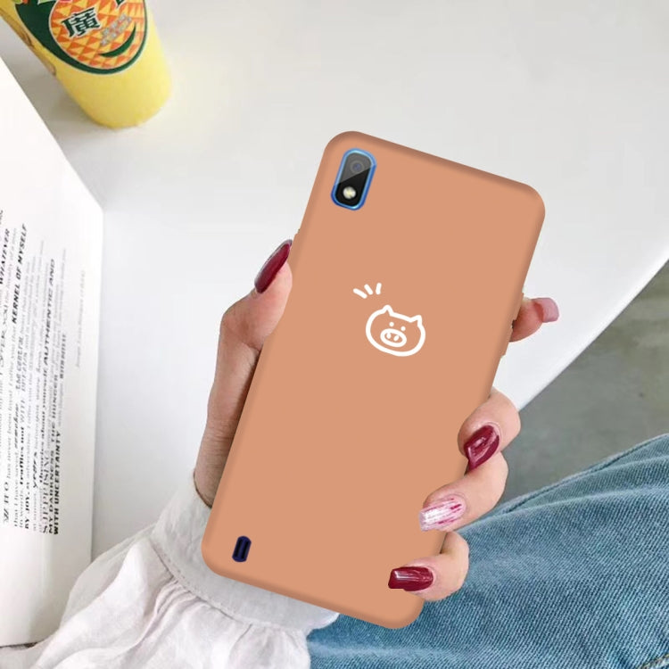 For Galaxy A10 Little Pig Pattern Frosted TPU Protective Case