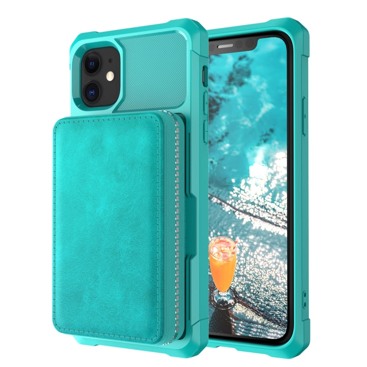 For iPhone 12 mini Zipper Wallet Card Bag PU Back Case