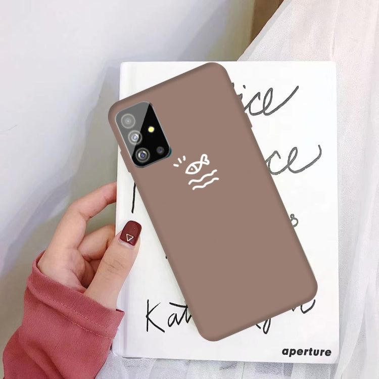 For Galaxy S20+ Little Fish Pattern Frosted TPU Protective Case