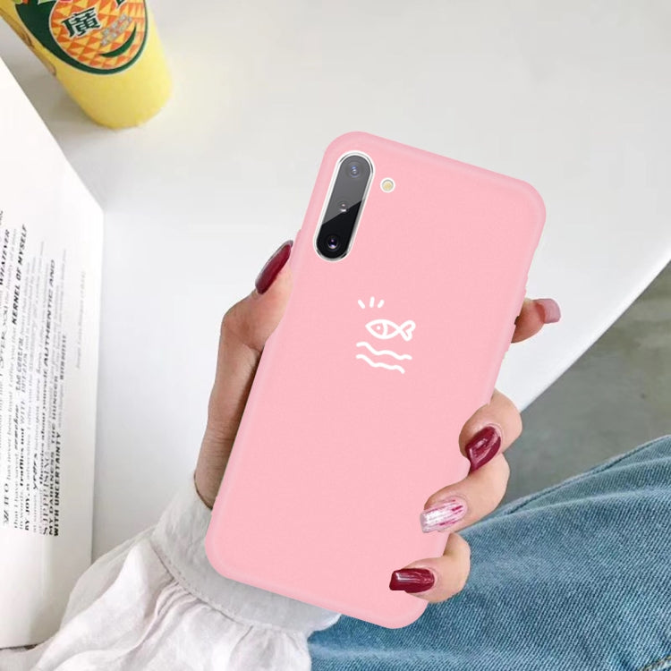 For Galaxy Note10 Little Fish Pattern Frosted TPU Protective Case