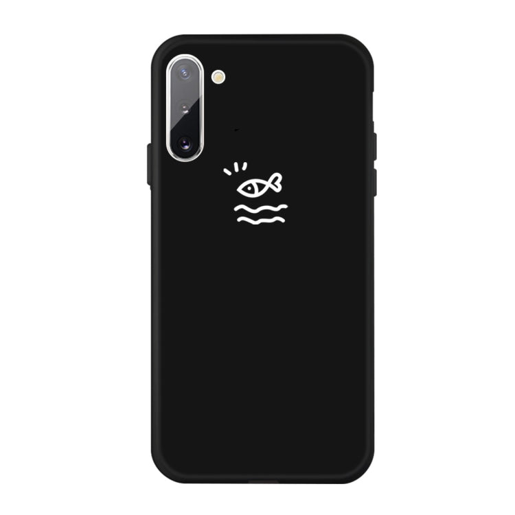 For Galaxy Note10 Little Fish Pattern Frosted TPU Protective Case