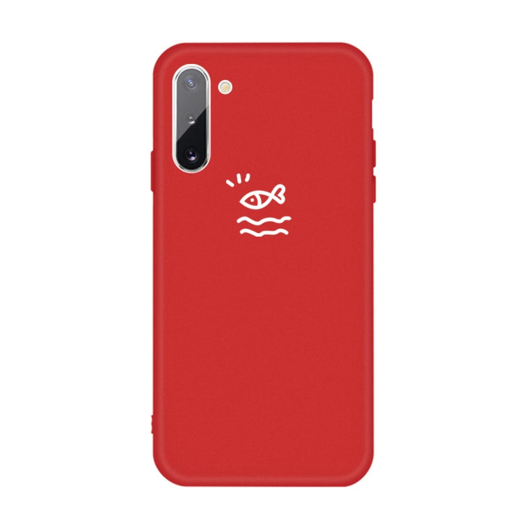 For Galaxy Note10 Little Fish Pattern Frosted TPU Protective Case