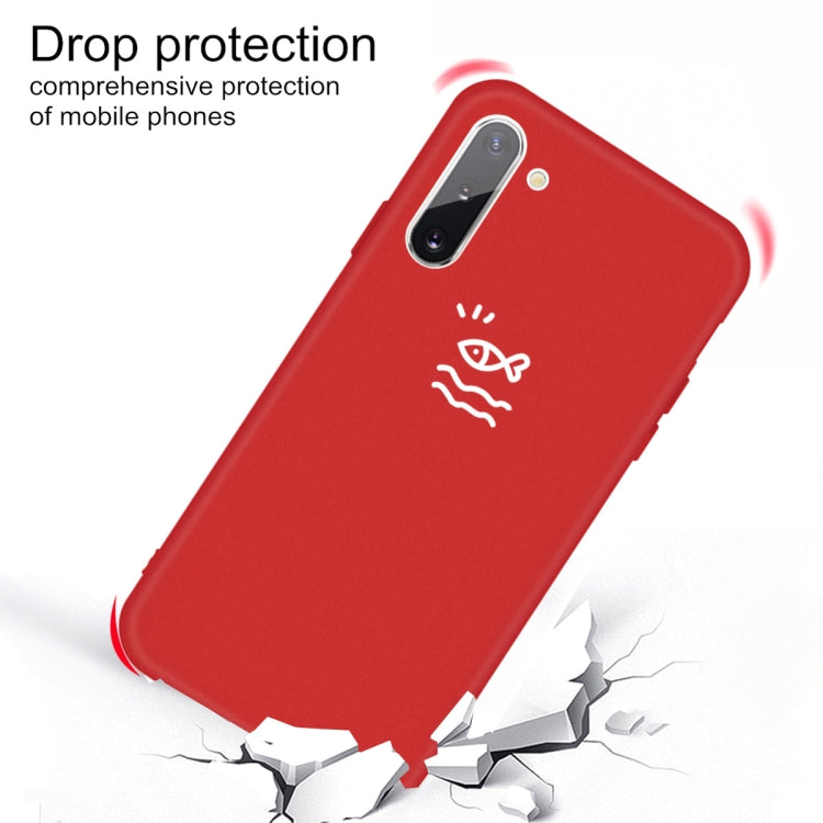 For Galaxy Note10 Little Fish Pattern Frosted TPU Protective Case