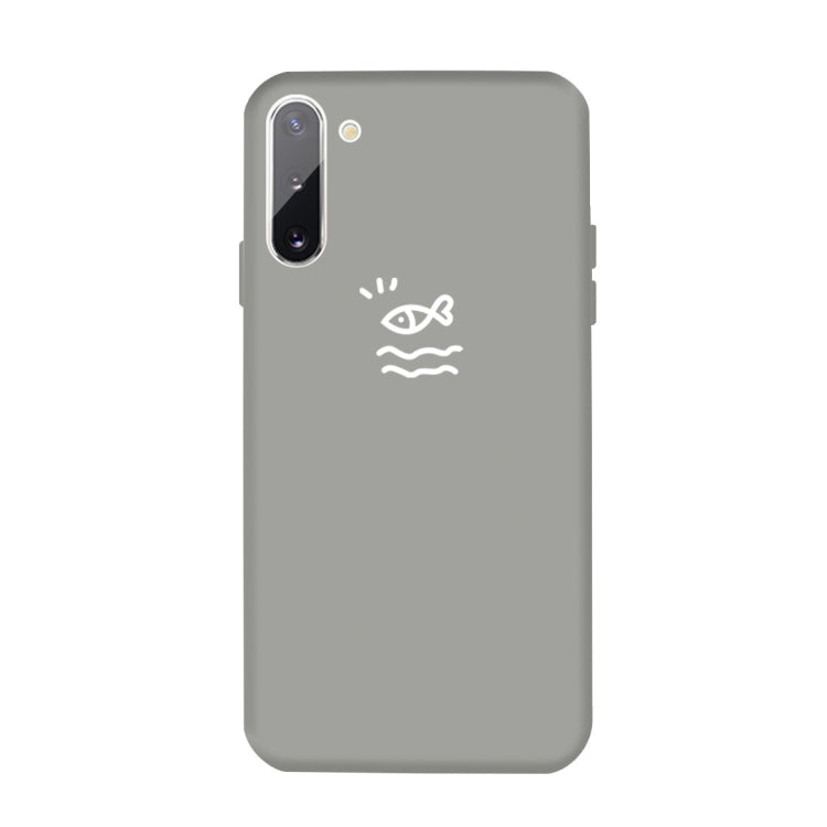For Galaxy Note10 Little Fish Pattern Frosted TPU Protective Case