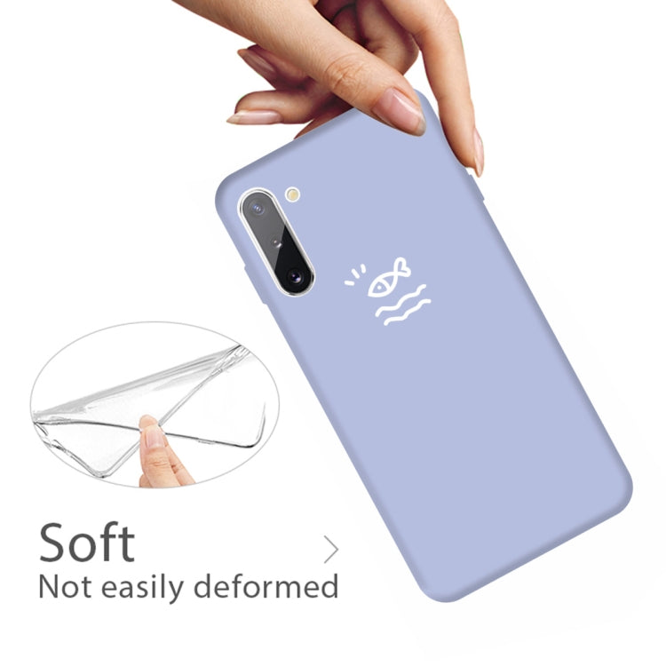 For Galaxy Note10 Little Fish Pattern Frosted TPU Protective Case