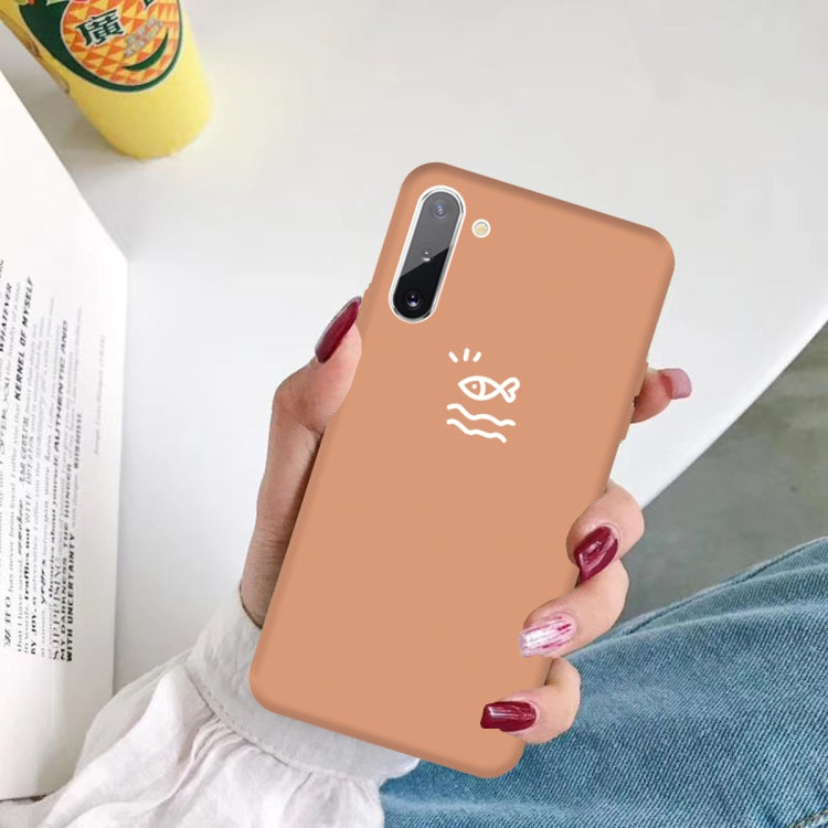 For Galaxy Note10 Little Fish Pattern Frosted TPU Protective Case