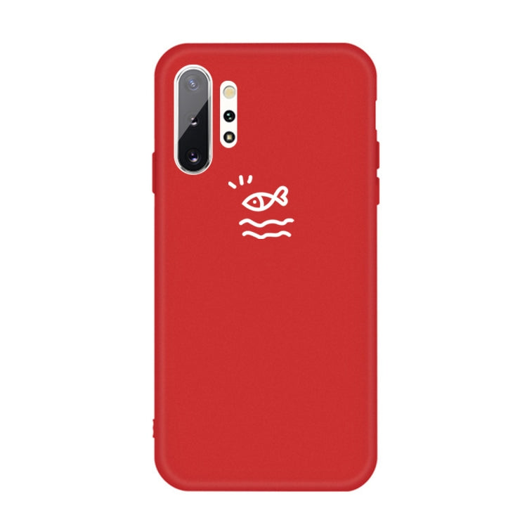 For Galaxy Note10+ Little Fish Pattern Frosted TPU Protective Case