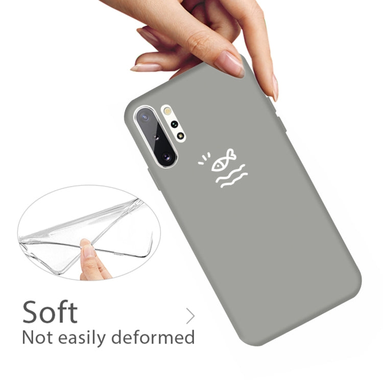 For Galaxy Note10+ Little Fish Pattern Frosted TPU Protective Case