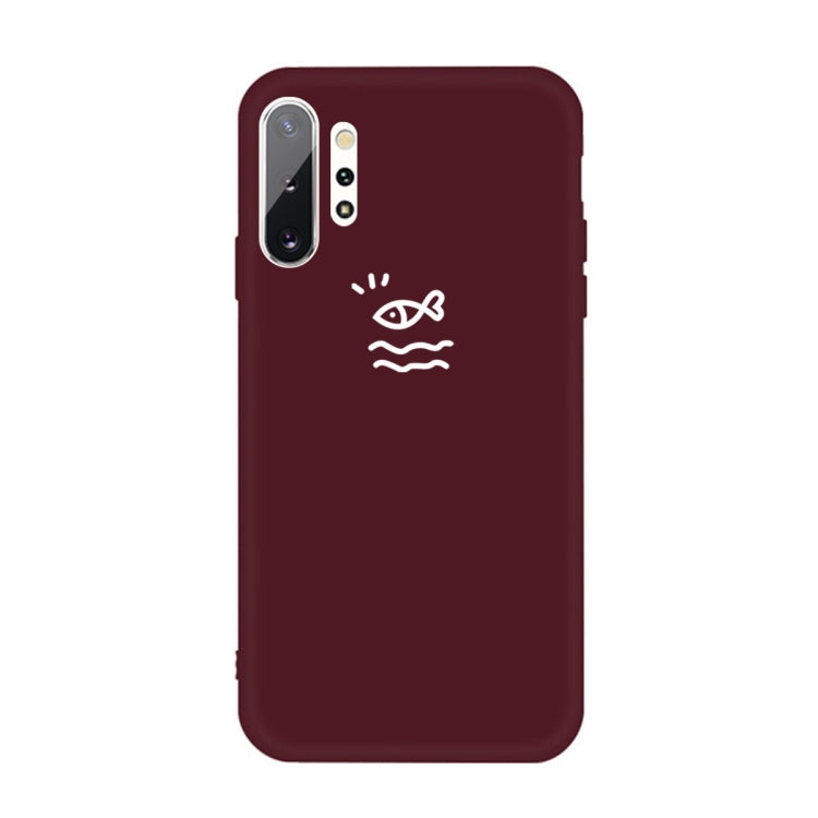 For Galaxy Note10+ Little Fish Pattern Frosted TPU Protective Case