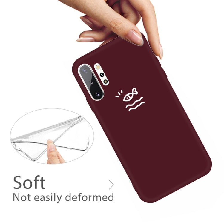 For Galaxy Note10+ Little Fish Pattern Frosted TPU Protective Case