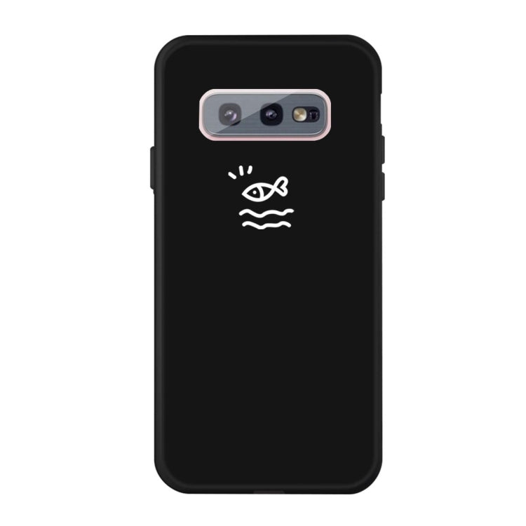 For Galaxy S10 Little Fish Pattern Frosted TPU Protective Case