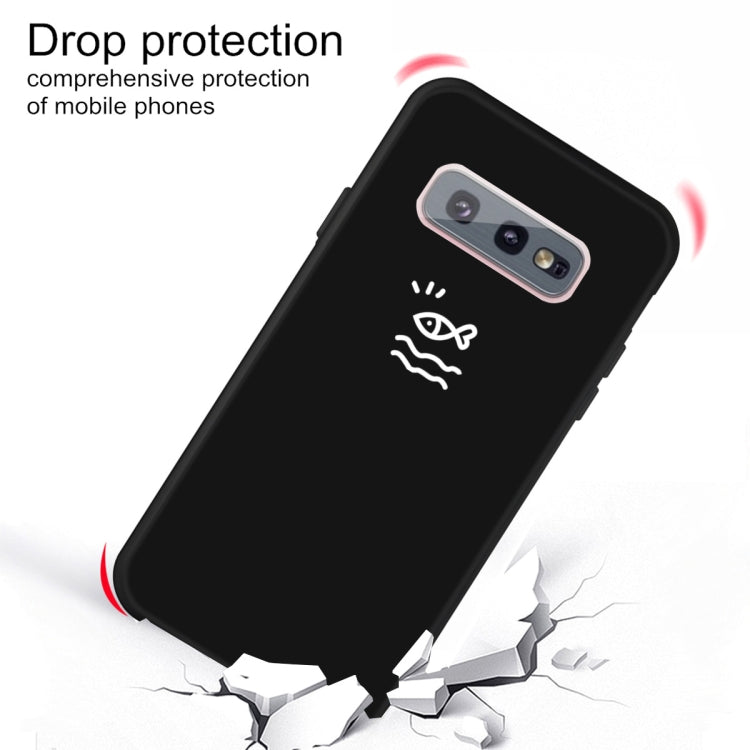 For Galaxy S10 Little Fish Pattern Frosted TPU Protective Case
