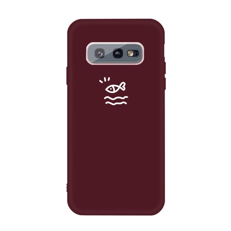 For Galaxy S10 Little Fish Pattern Frosted TPU Protective Case