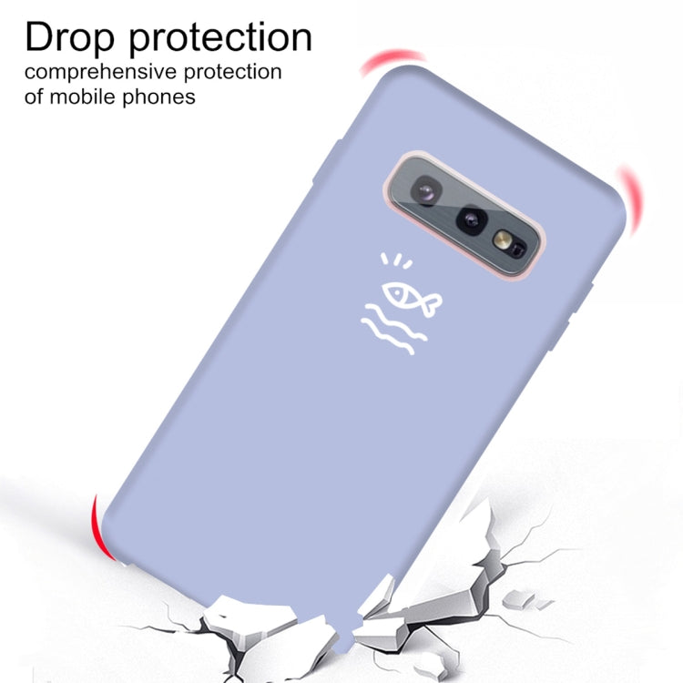 For Galaxy S10 Little Fish Pattern Frosted TPU Protective Case