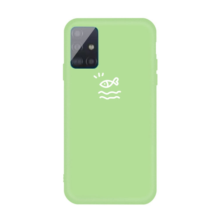 For Galaxy A71 Little Fish Pattern Frosted TPU Protective Case