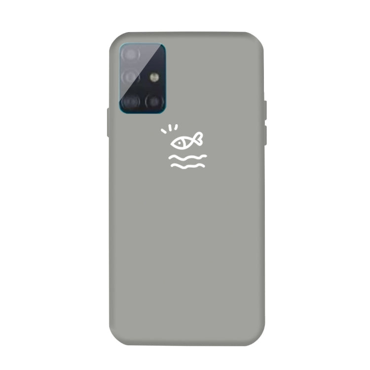 For Galaxy A51 Little Fish Pattern Frosted TPU Protective Case