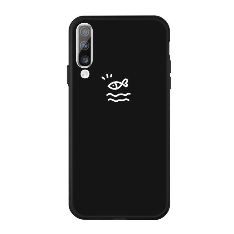 For Galaxy A70 Little Fish Pattern Frosted TPU Protective Case