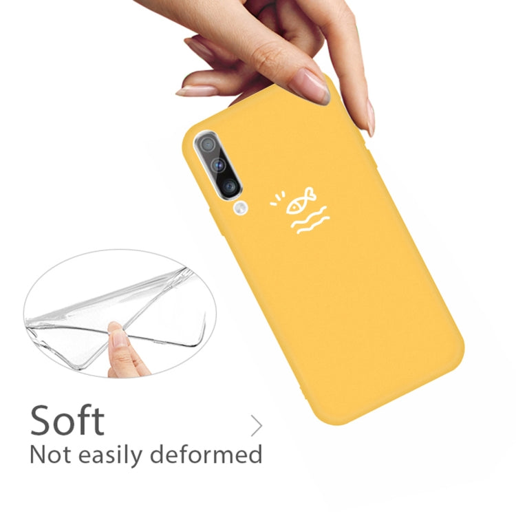 For Galaxy A70 Little Fish Pattern Frosted TPU Protective Case