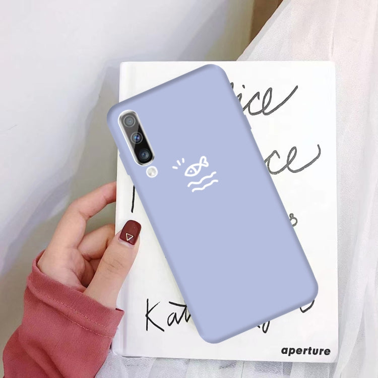 For Galaxy A70 Little Fish Pattern Frosted TPU Protective Case