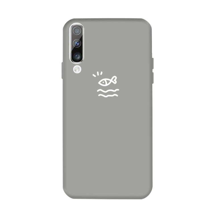 For Galaxy A50 Little Fish Pattern Frosted TPU Protective Case