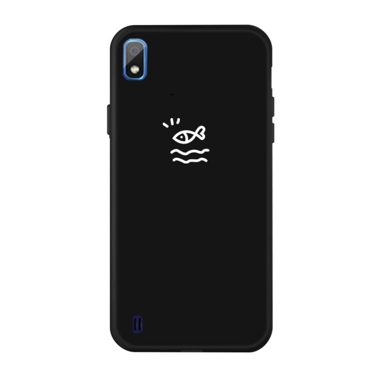 For Galaxy A10 Little Fish Pattern Frosted TPU Protective Case