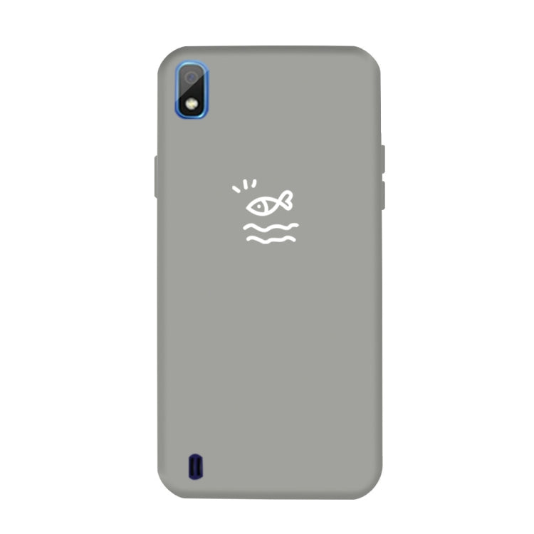 For Galaxy A10 Little Fish Pattern Frosted TPU Protective Case
