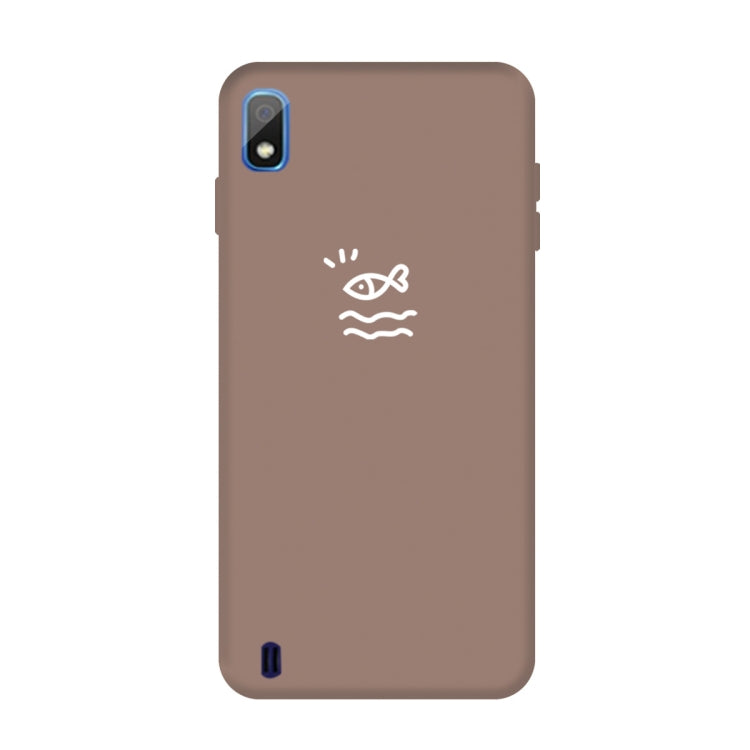 For Galaxy A10 Little Fish Pattern Frosted TPU Protective Case