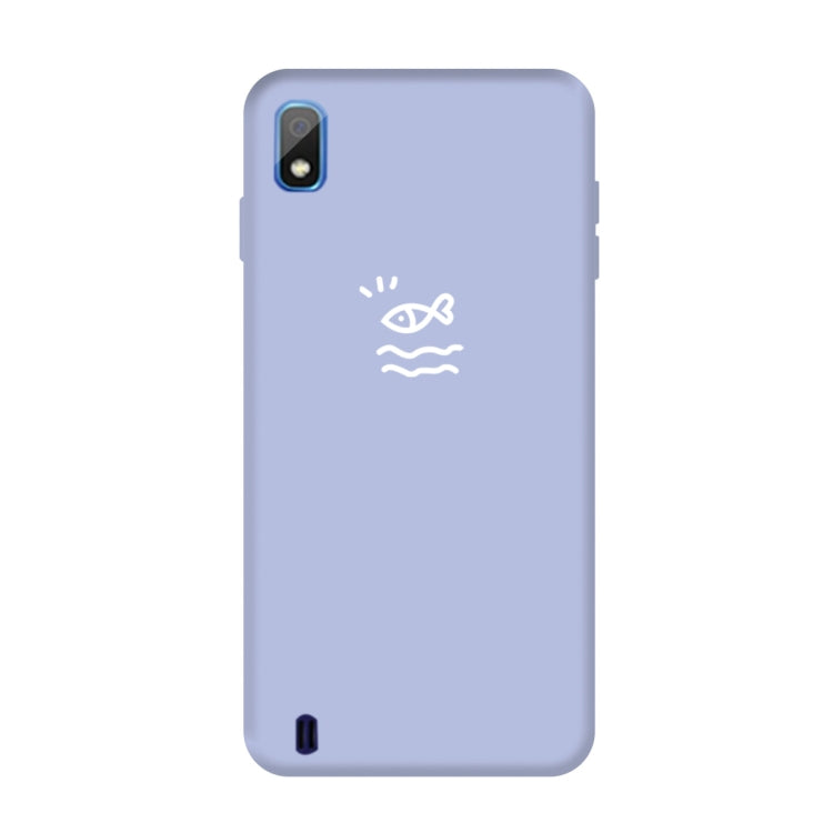 For Galaxy A10 Little Fish Pattern Frosted TPU Protective Case