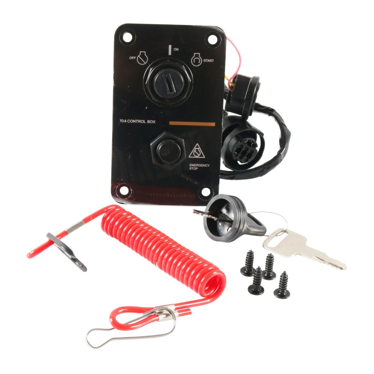 A6650 Outboard / Yacht Single Engine Key Switch Panel Kit for Yamaha 704-82570-08-00