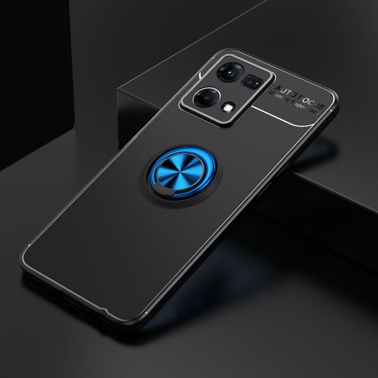 For OPPO Reno7 4G Metal Ring Holder 360 Degree Rotating TPU Phone Case
