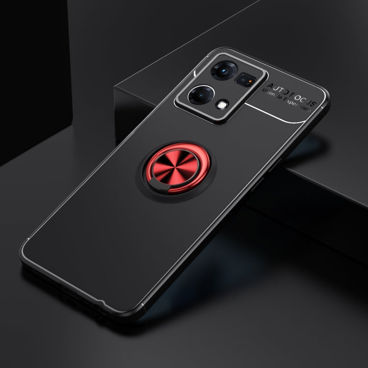 For OPPO Reno7 4G Metal Ring Holder 360 Degree Rotating TPU Phone Case