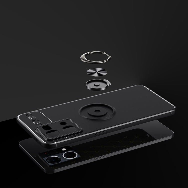 For OPPO Reno7 4G Metal Ring Holder 360 Degree Rotating TPU Phone Case
