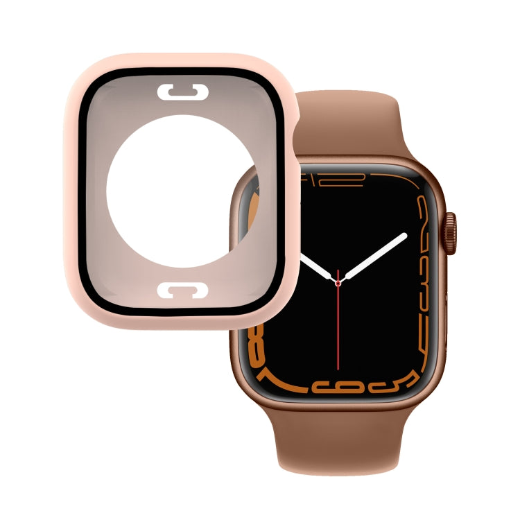 PC + Tempered Glass Film Waterproof Watch Case with Lower Cover For Apple Watch Series 8 / 7 45mm