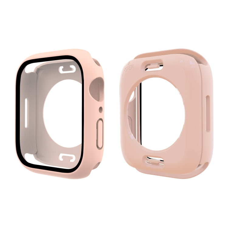 PC + Tempered Glass Film Waterproof Watch Case with Lower Cover For Apple Watch Series 8 / 7 45mm