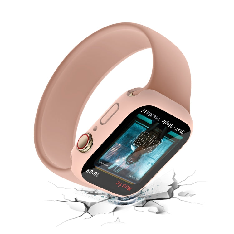 PC + Tempered Glass Film Waterproof Watch Case with Lower Cover For Apple Watch Series 8 / 7 45mm