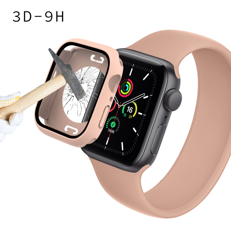 PC + Tempered Glass Film Waterproof Watch Case with Lower Cover For Apple Watch Series 8 / 7 45mm