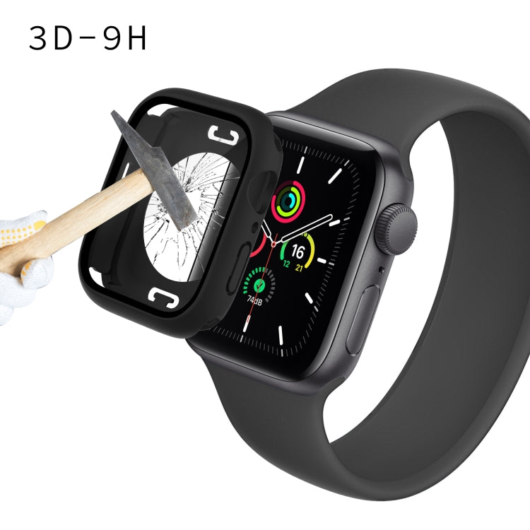 PC + Tempered Glass Film Waterproof Watch Case with Lower Cover For Apple Watch Series 8 / 7 45mm