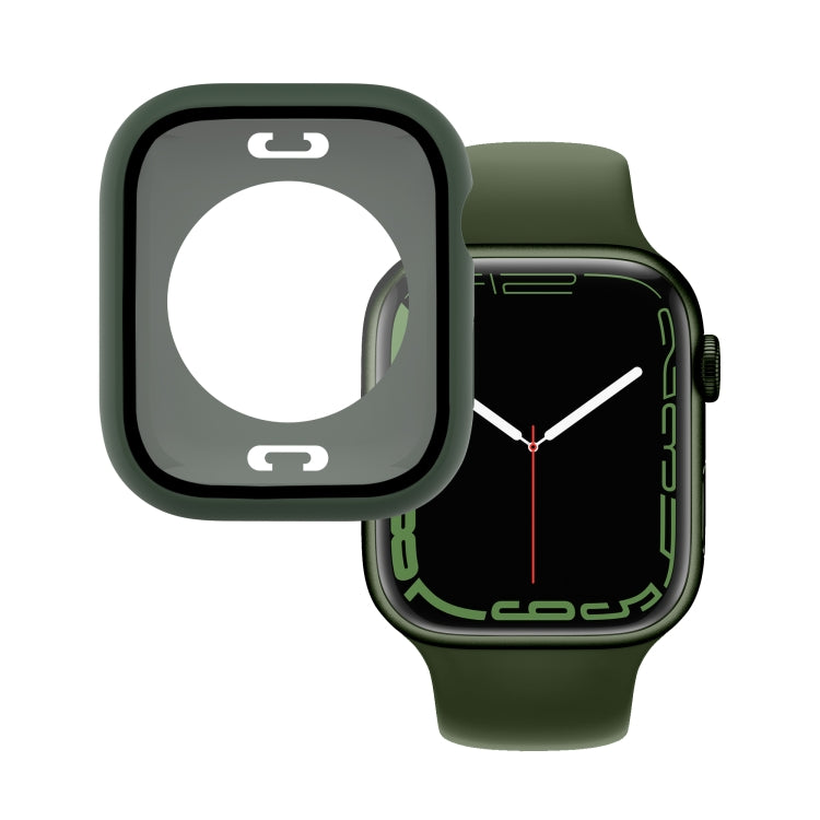 PC + Tempered Glass Film Waterproof Watch Case with Lower Cover For Apple Watch Series 8 / 7 45mm