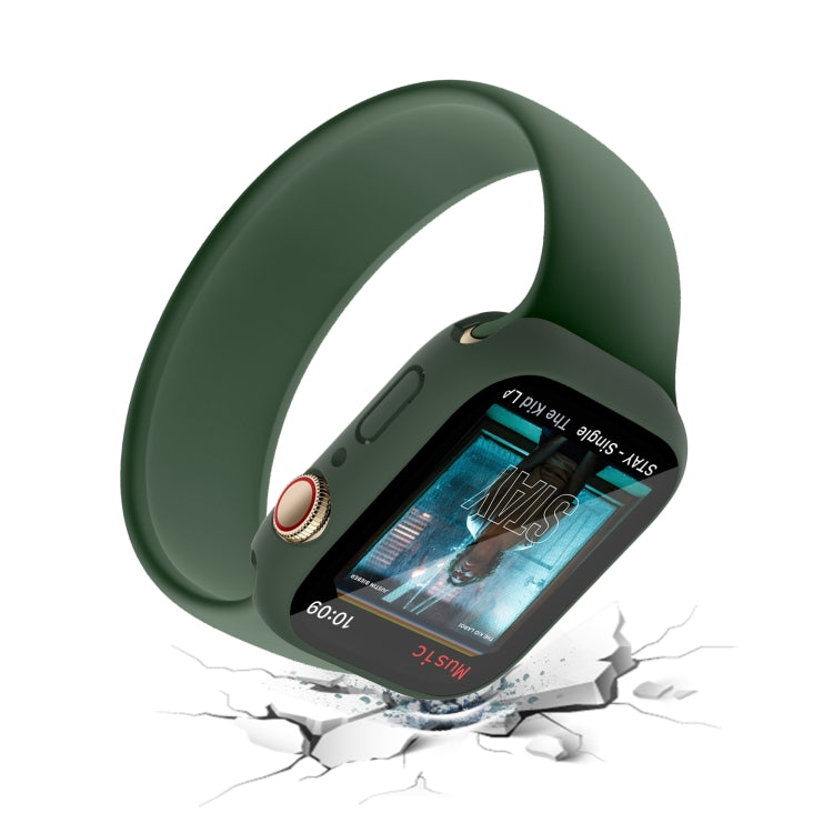 PC + Tempered Glass Film Waterproof Watch Case with Lower Cover For Apple Watch Series 8 / 7 45mm