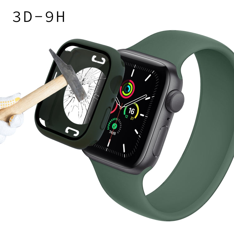PC + Tempered Glass Film Waterproof Watch Case with Lower Cover For Apple Watch Series 8 / 7 45mm