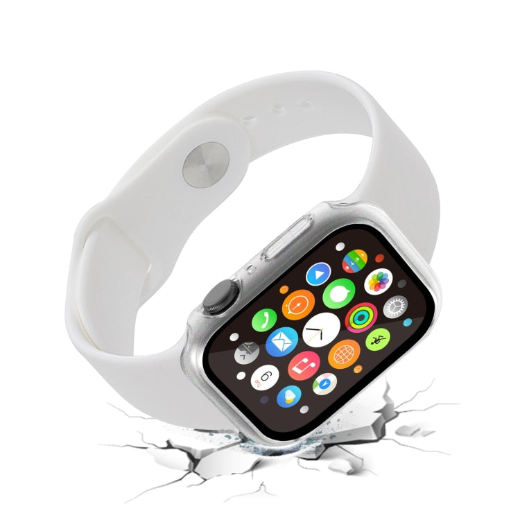 PC + Tempered Glass Film Waterproof Watch Case with Lower Cover For Apple Watch Series 8 / 7 45mm
