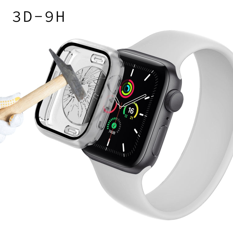 PC + Tempered Glass Film Waterproof Watch Case with Lower Cover For Apple Watch Series 8 / 7 45mm