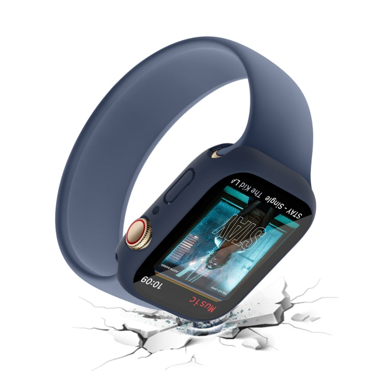 PC + Tempered Glass Film Waterproof Watch Case with Lower Cover For Apple Watch Series 8 / 7 45mm