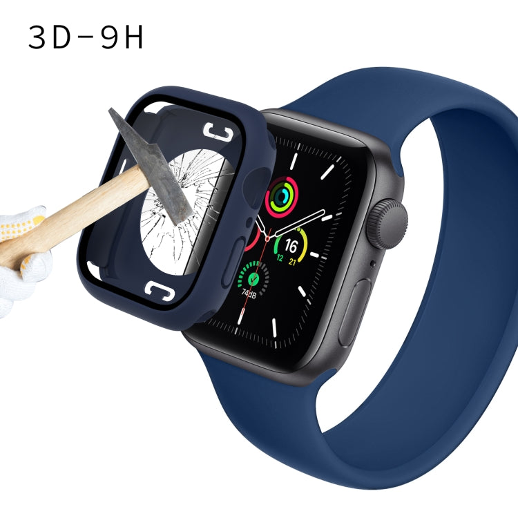 PC + Tempered Glass Film Waterproof Watch Case with Lower Cover For Apple Watch Series 8 / 7 45mm