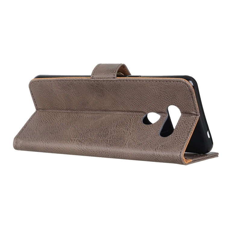 For LG Q70 KHAZNEH Cowhide Texture PU + TPU Horizontal Flip Leather Case with Holder & Card Slots & Wallet